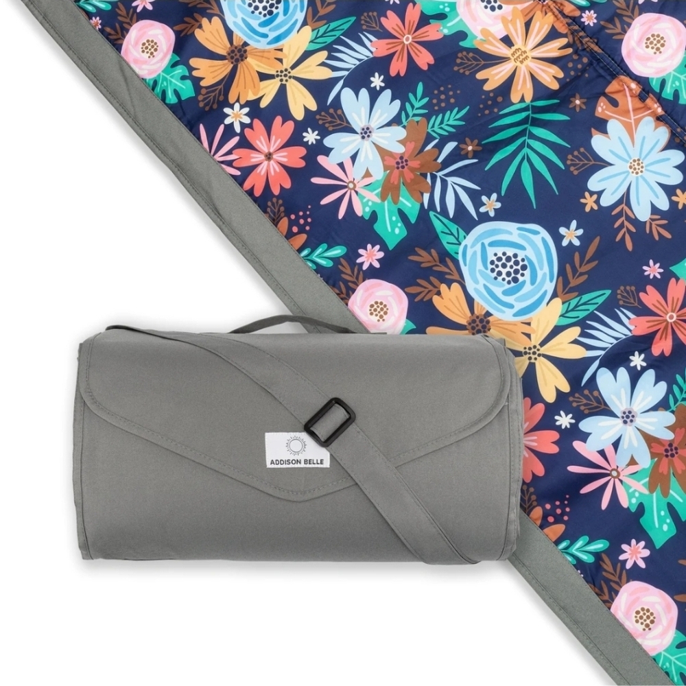 Addison Belle Wildflowers Outdoor Travel Blanket For Kids Size 5" x 5"
